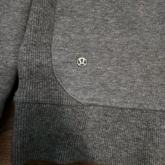 Lululemon Cozy Cuddle Up Jacket Full-Zip Heathered Grey Size 6 Euc - Picture 6 of 9